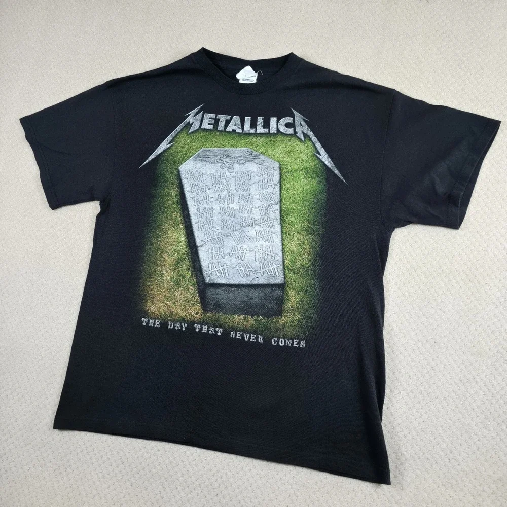 Vintage Y2K‎ Metallica The Day That Never Comes Shirt Size Large Black Rock Band